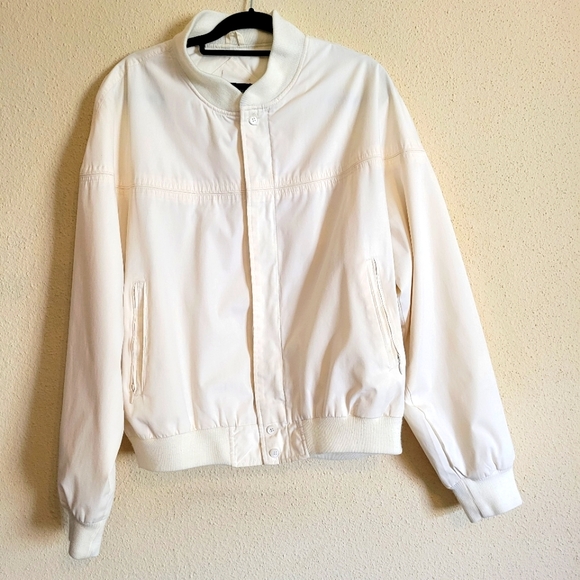 Vintage ParFour retro style cream bomber jacket size XL - Picture 1 of 16